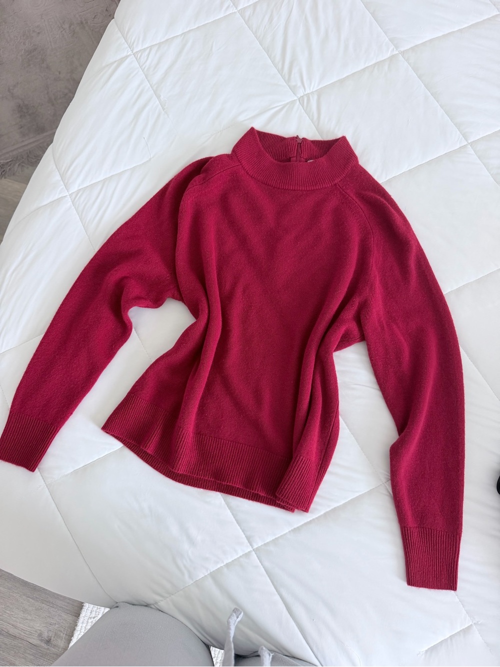 Karen Scott Raspberry Mock Neck Sweater